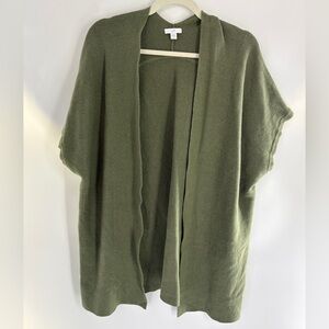 J. Jill Forest Green Open Front Cardigan
